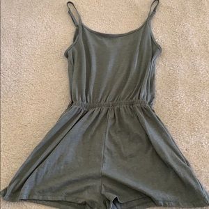 H&M divided green romper